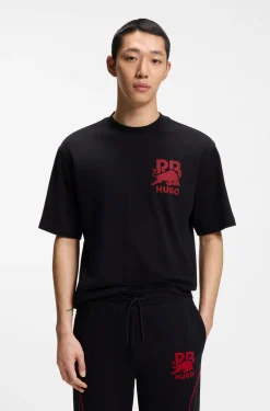 HUGO x RB Relaxed-Fit T-Shirt mit Stier-Motiv