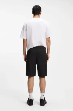 HUGO x RB Shorts aus Stretch-Baumwolle mit Stier-Motiv