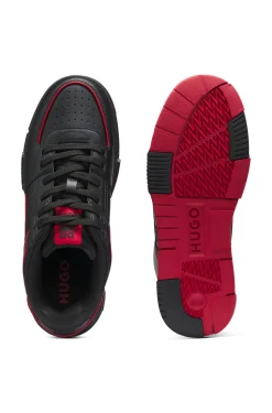 HUGO x RB Sneakers aus Kunstleder mit Stier-Motiv