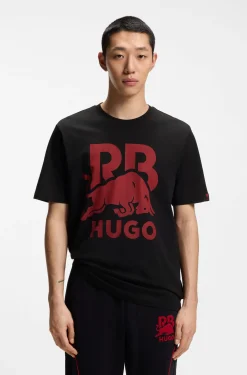 HUGO x RB T-Shirt aus Baumwolle mit Stier-Motiv