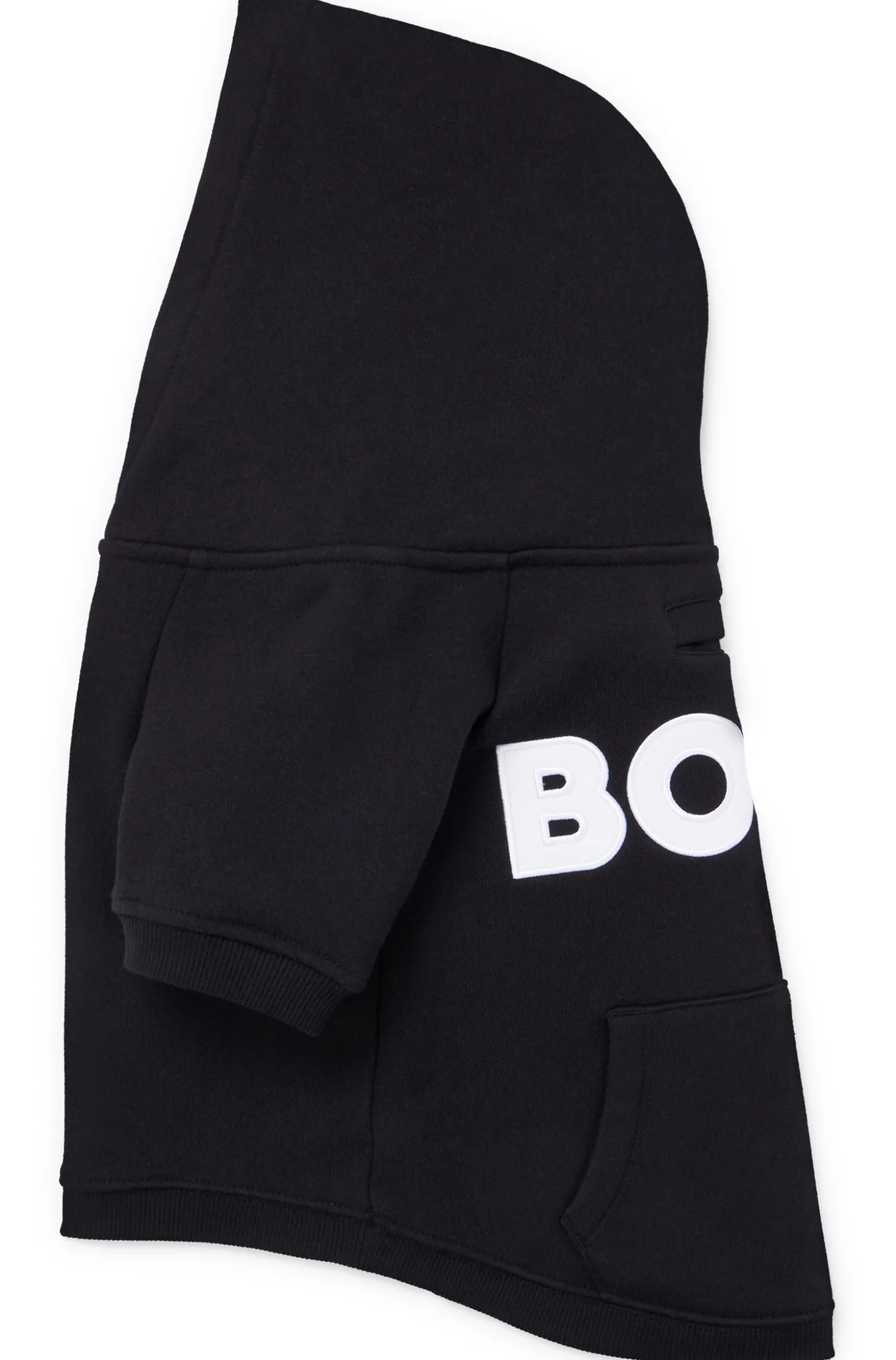 Hunde-Hoodie aus Baumwoll-Mix mit Kontrast-Logo