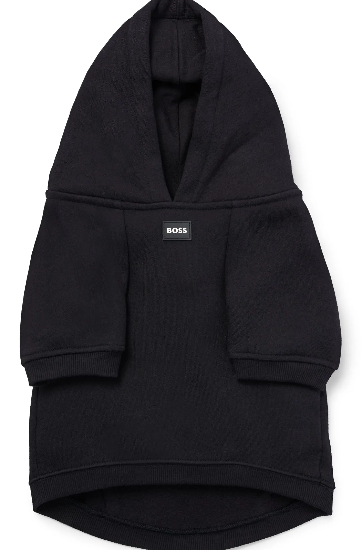 Hunde-Hoodie aus Baumwoll-Mix mit Kontrast-Logo