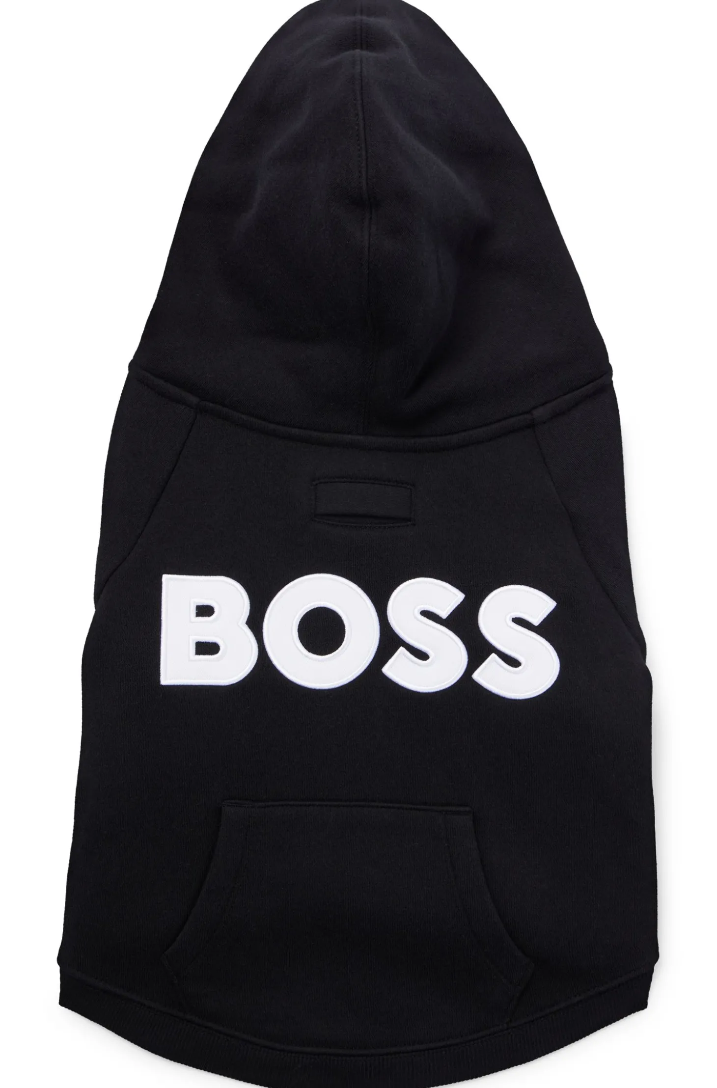 Hunde-Hoodie aus Baumwoll-Mix mit Kontrast-Logo
