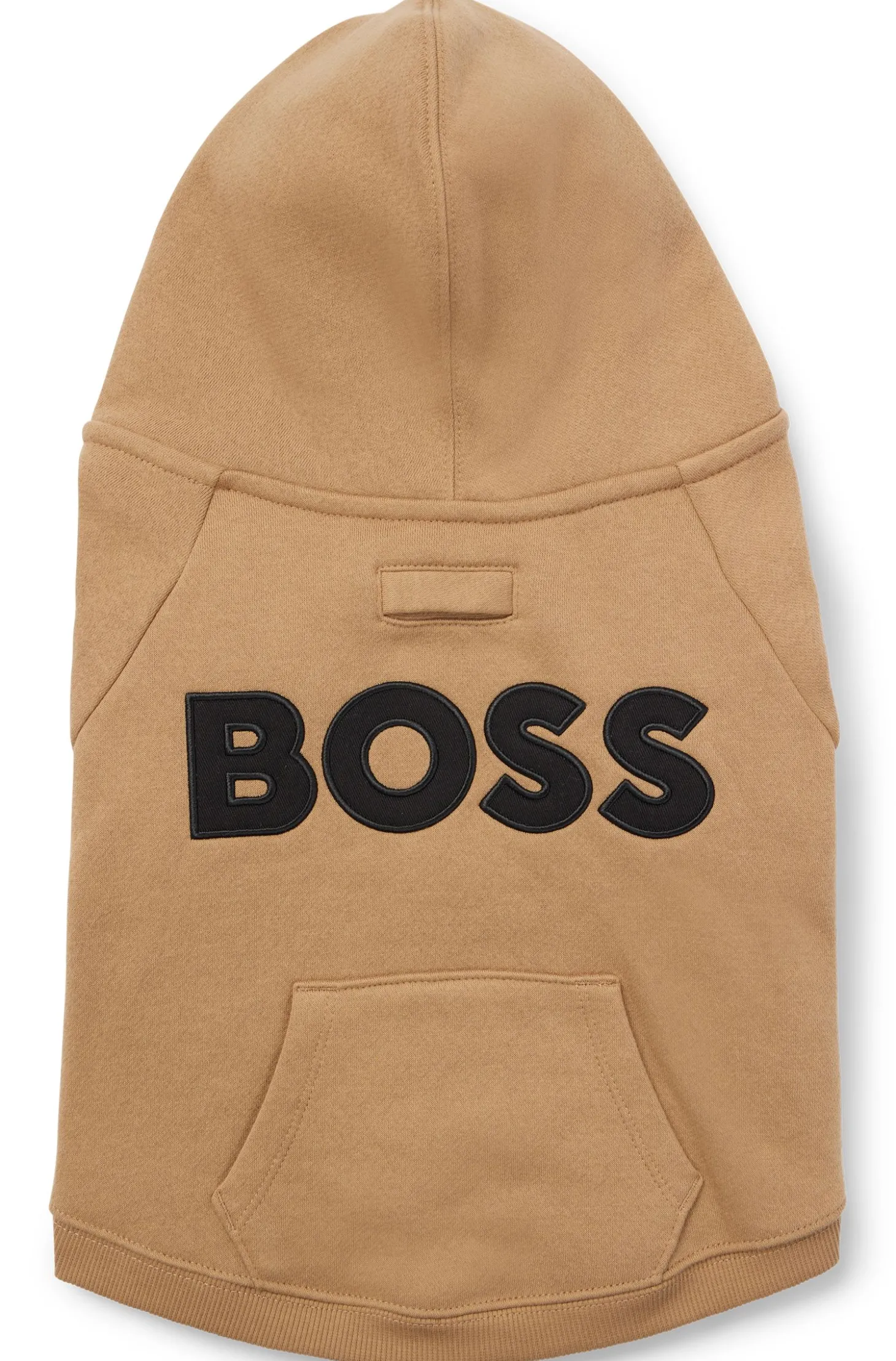 Hunde-Hoodie aus Baumwoll-Mix mit Kontrast-Logo
