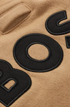 Hunde-Hoodie aus Baumwoll-Mix mit Kontrast-Logo