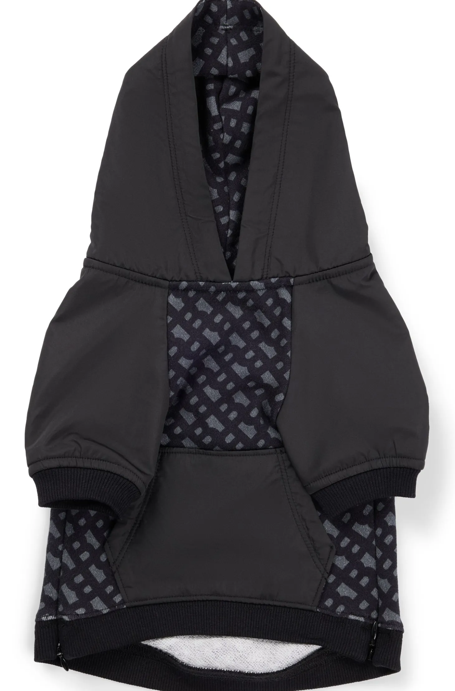 Hunde-Hoodie mit Monogramm-Muster