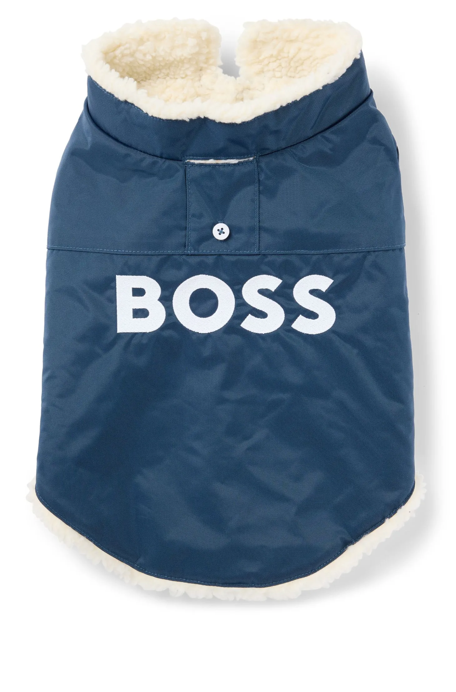 Hunde-Parka mit kontrastfarbenem Logo