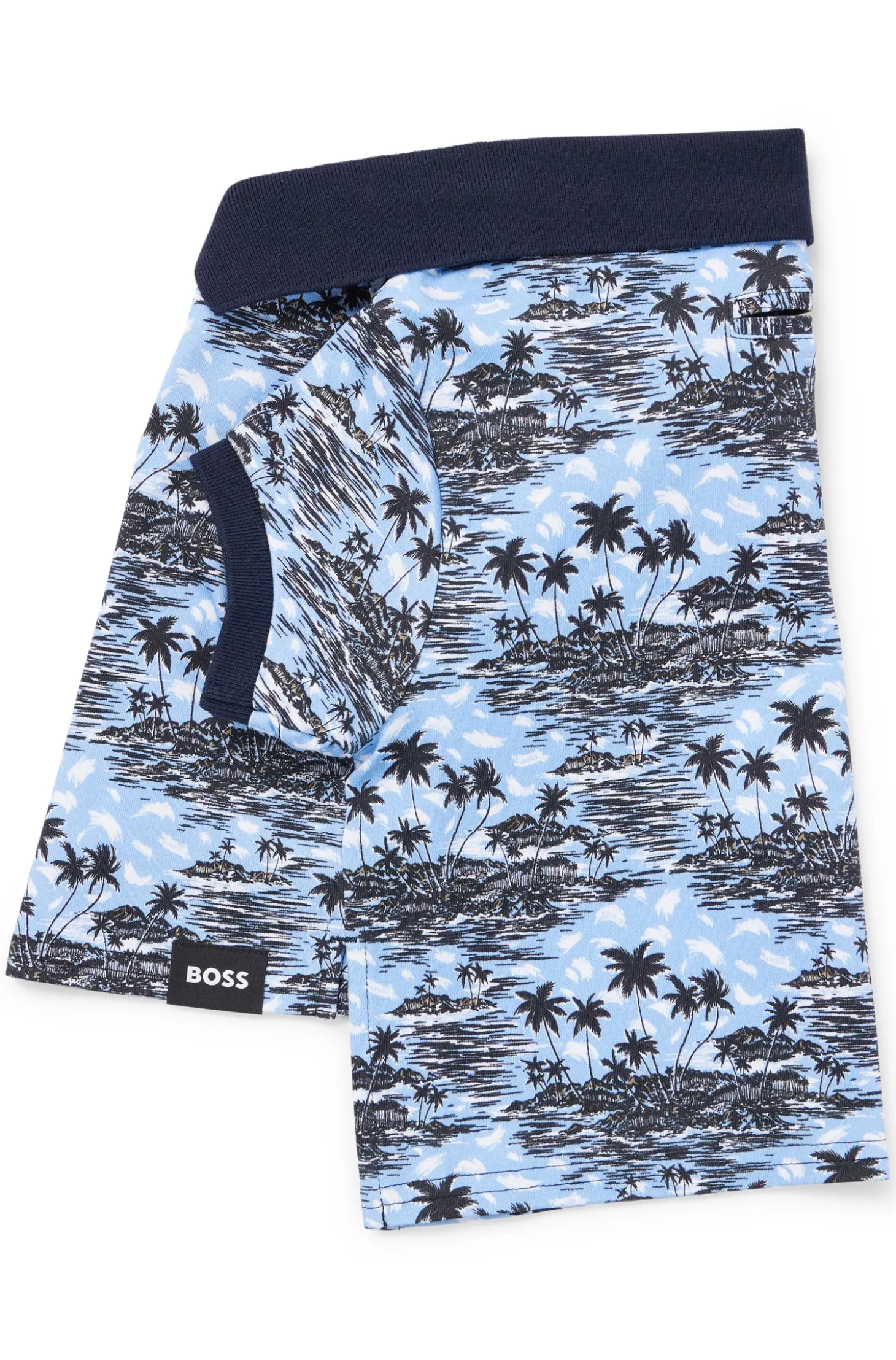 Hunde-Poloshirt aus Baumwolle mit Palmen-Print