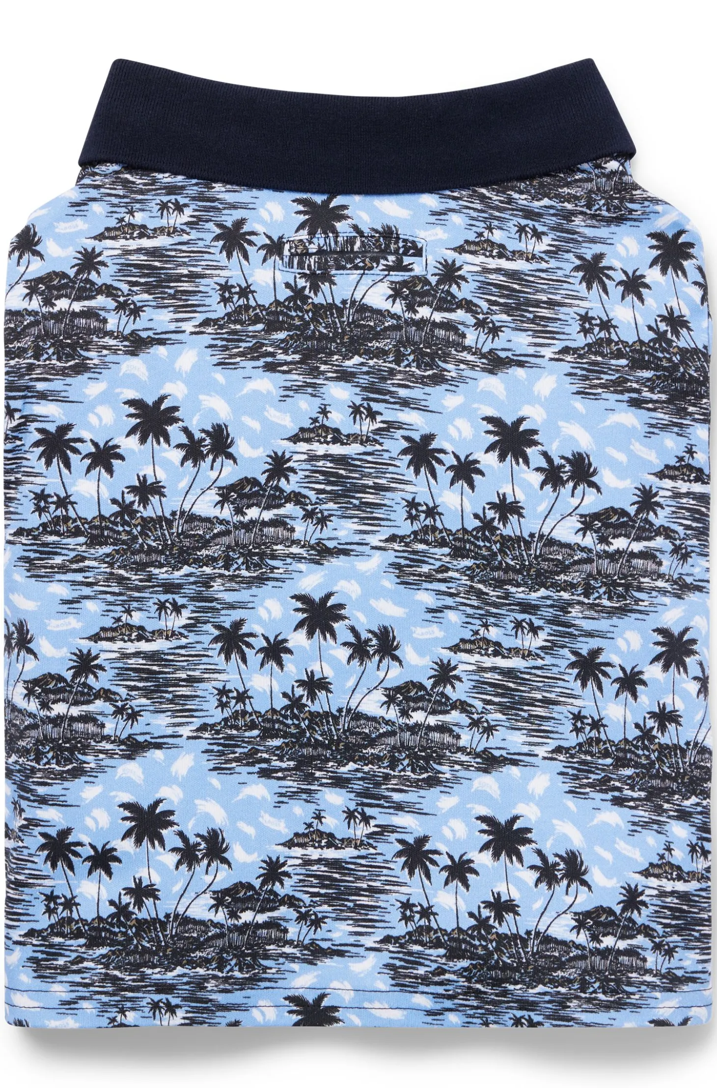 Hunde-Poloshirt aus Baumwolle mit Palmen-Print