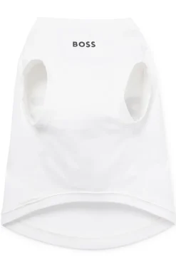 Hunde-T-Shirt aus merzerisierter Baumwolle mit Kontrast-Logo