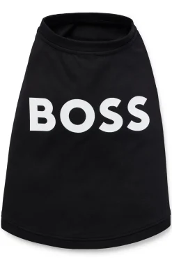 Hunde-T-Shirt aus merzerisierter Baumwolle mit Kontrast-Logo