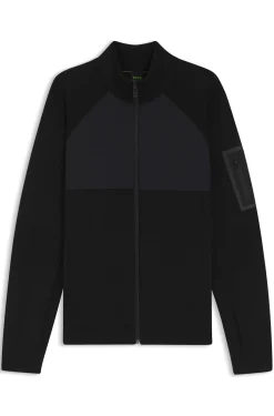 Hybrid-Jacke aus Strick mit Waffelstruktur