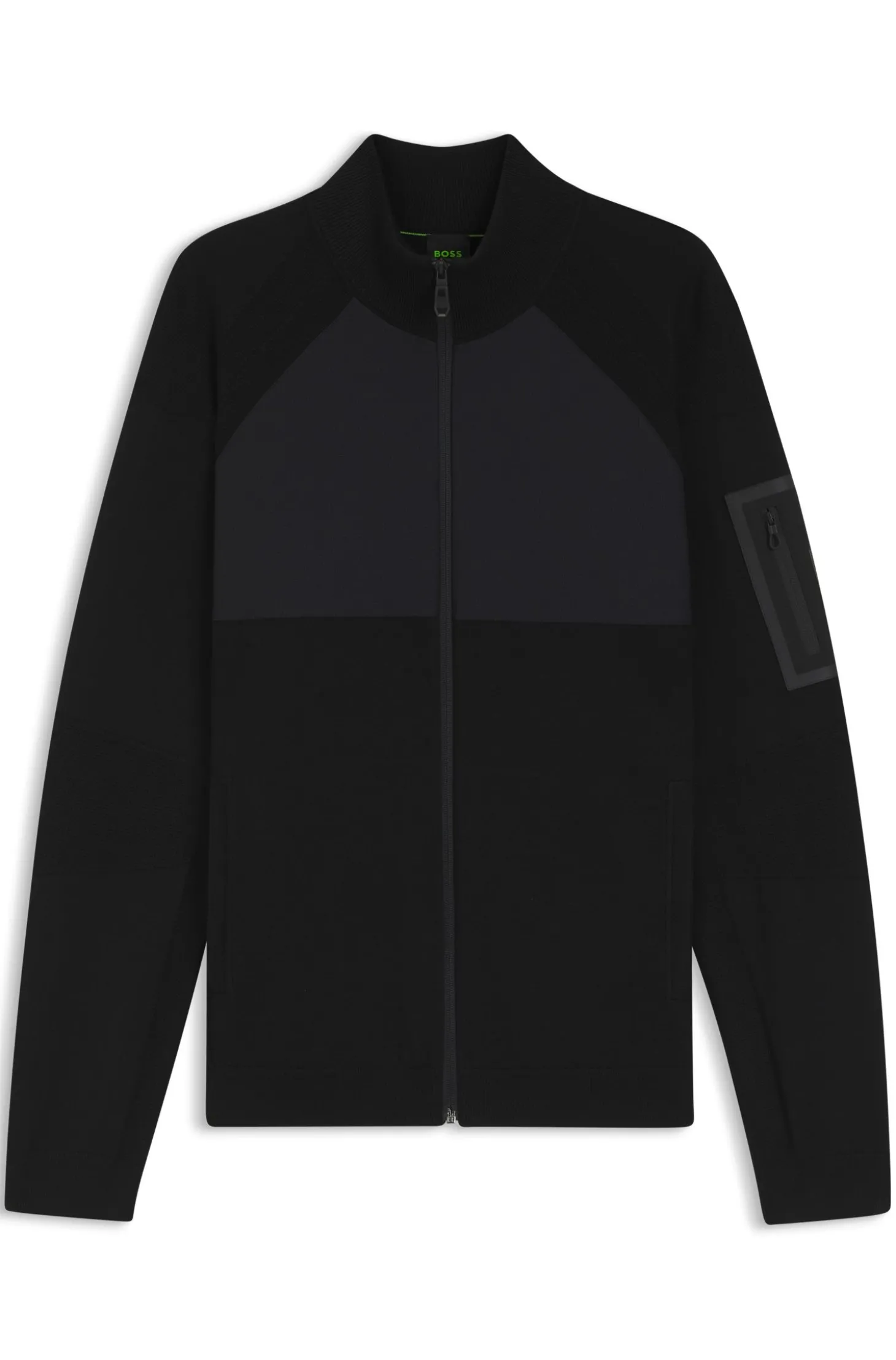 Hybrid-Jacke aus Strick mit Waffelstruktur