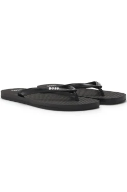 In Italien gefertigte Flip-Flops mit kontrastfarbenem Logo-Detail