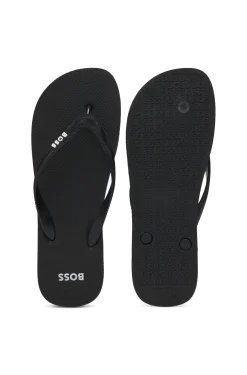 In Italien gefertigte Flip-Flops mit kontrastfarbenem Logo-Detail