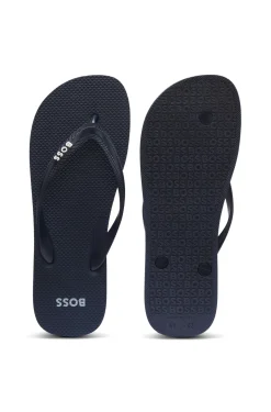 In Italien gefertigte Flip-Flops mit kontrastfarbenem Logo-Detail