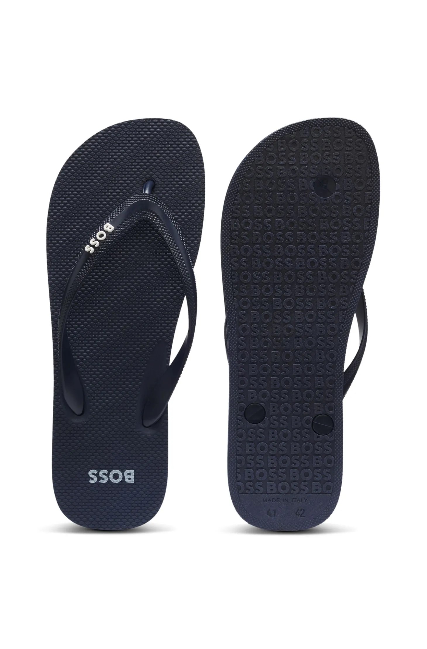 In Italien gefertigte Flip-Flops mit kontrastfarbenem Logo-Detail