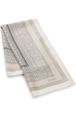 In Italien gefertigtes Tuch aus bedrucktem Seiden-Twill