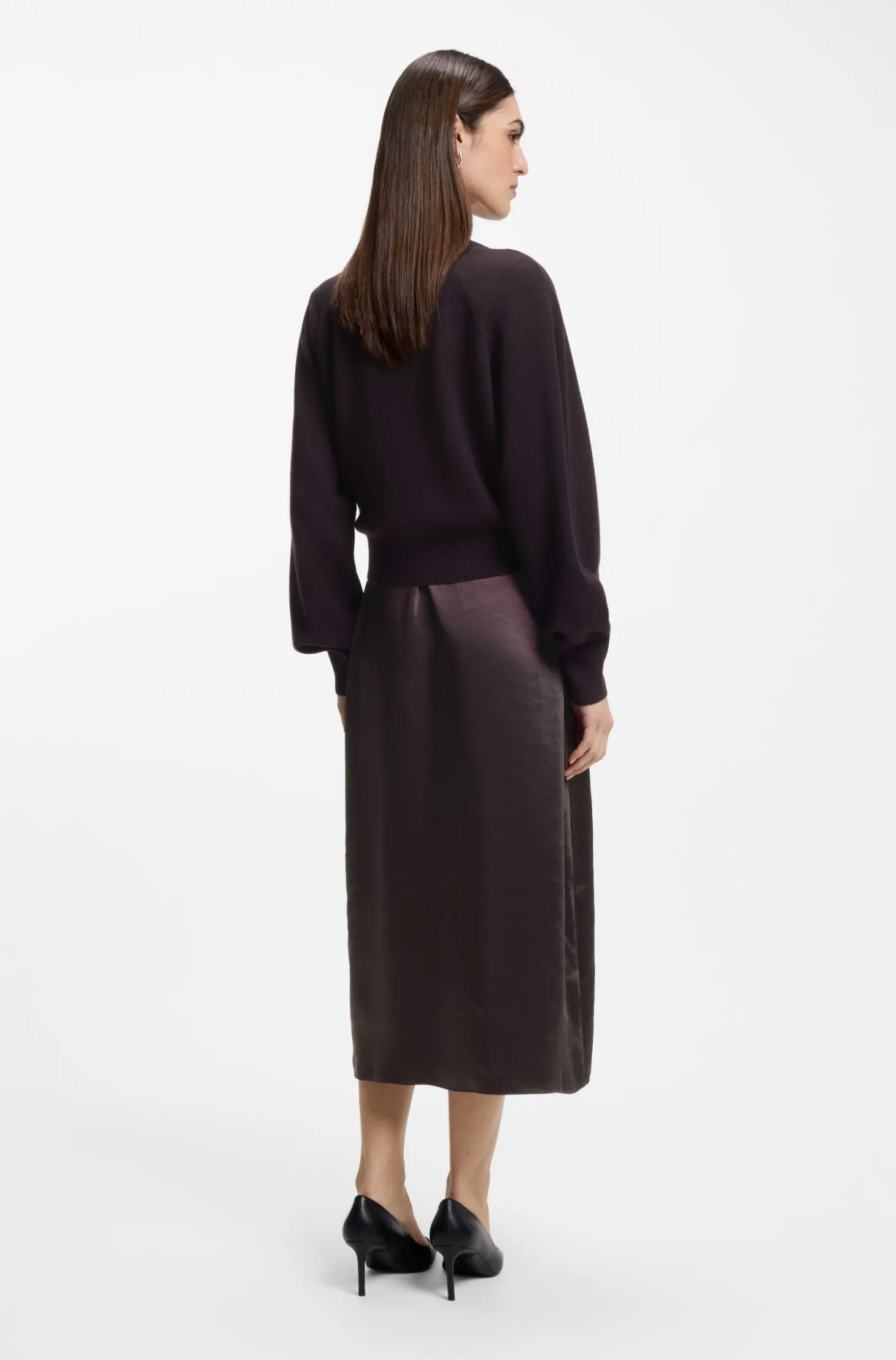 2-in-1-Kleid mit Woll-Pullover mit Kaschmir