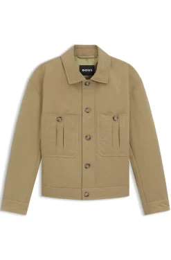 Jacke aus angerautem Gewebe mit wasserabweisendem Finish