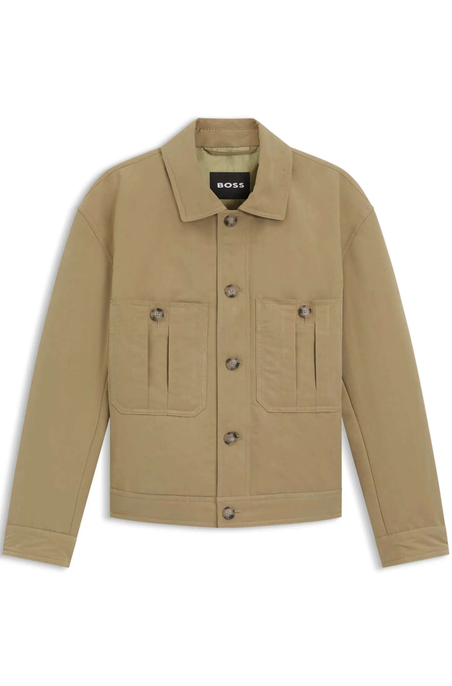 Jacke aus angerautem Gewebe mit wasserabweisendem Finish
