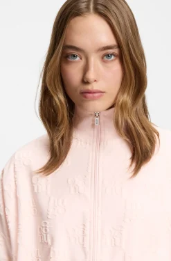 Jacke aus Baumwoll-Mix mit Allover-Logo-Muster