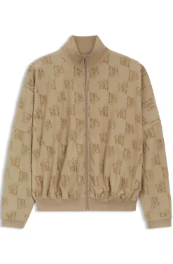 Jacke aus Baumwoll-Mix mit Allover-Logo-Muster