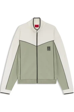 Jacke aus Baumwoll-Mix mit gesticktem Logo-Artwork