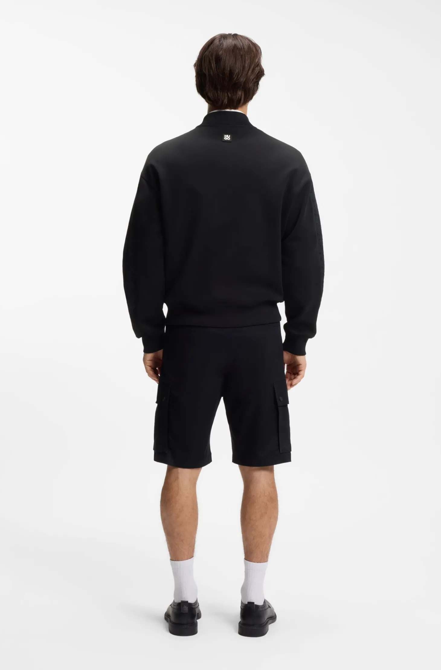 Jacke aus Baumwoll-Mix mit Lochstickerei-Streifen