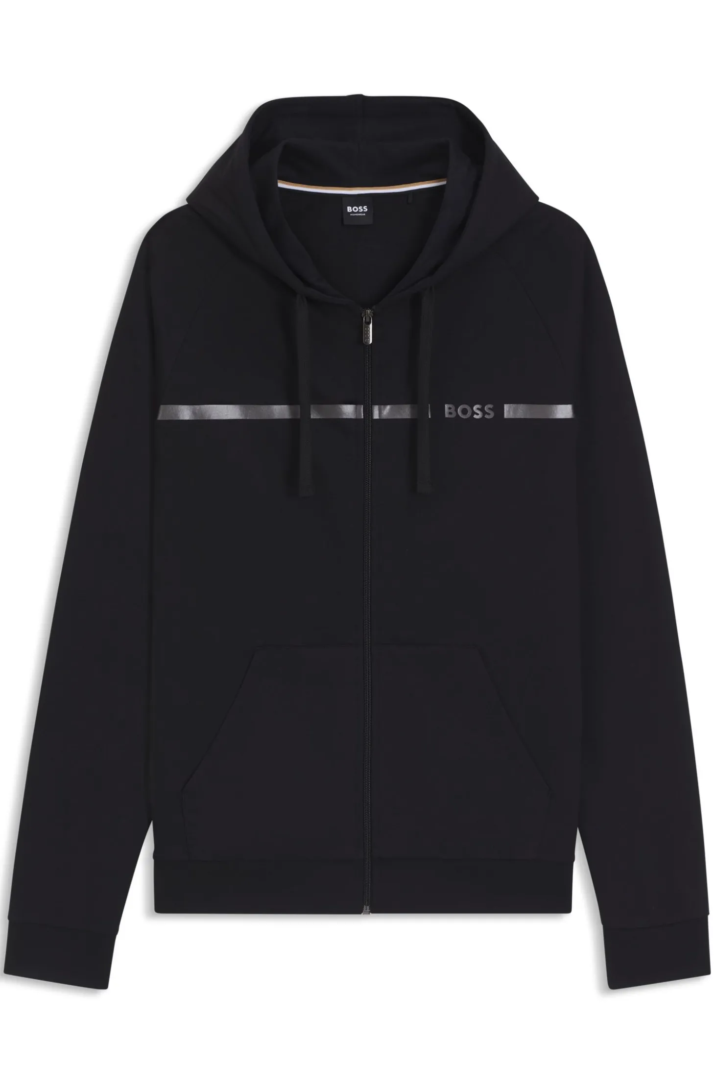 Jacke aus Baumwoll-Terry mit Logo und Streifen