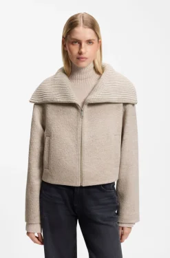 Jacke aus Schurwolle mit Reißverschluss
