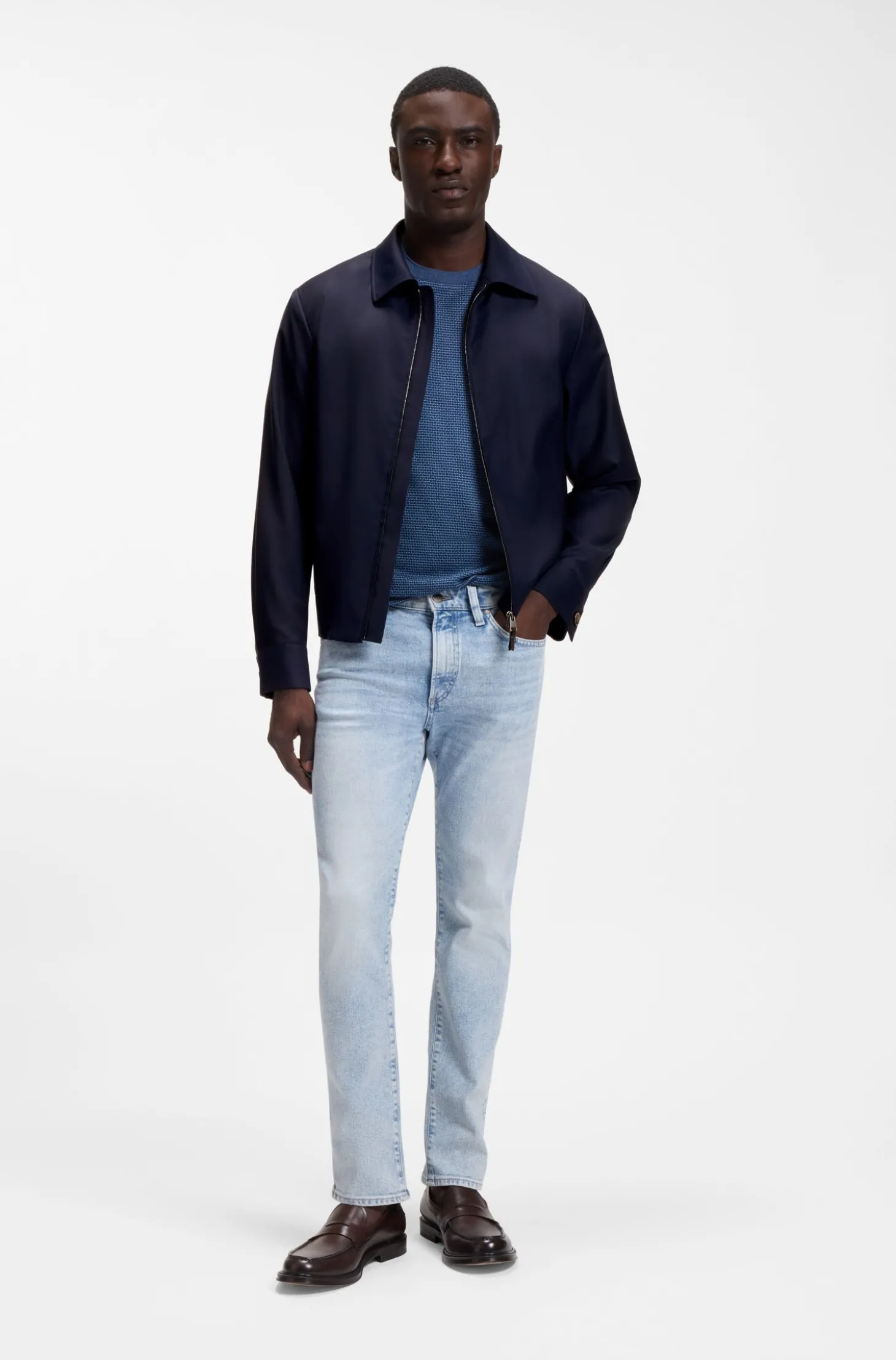 Jacke aus Schurwolle mit wasserabweisendem Finish