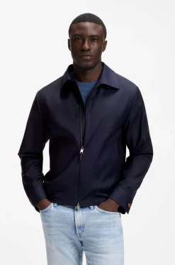 Jacke aus Schurwolle mit wasserabweisendem Finish