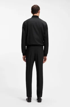 Jacke aus Schurwoll-Serge mit Reißverschluss
