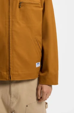 Jacke aus Stretch-Baumwolle mit Reißverschlusstasche an der Brust
