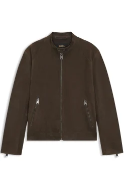 Jacke aus Veloursleder mit Reißverschlüssen an den Manschetten