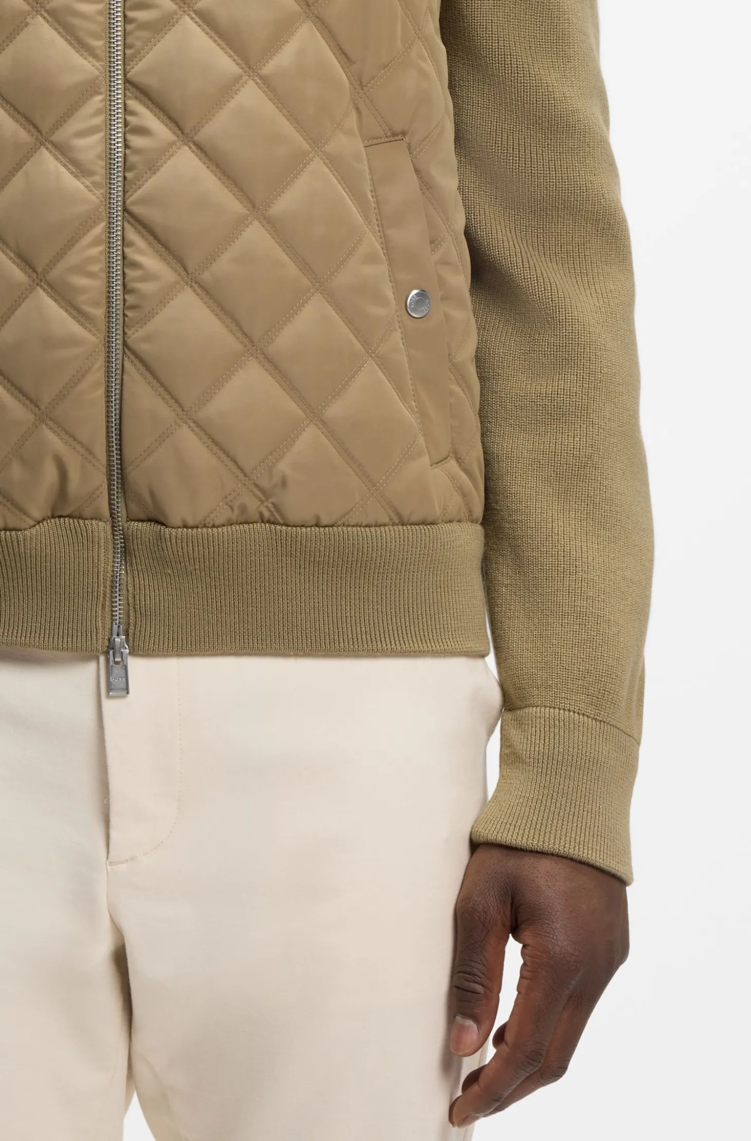 Jacke aus Wolle mit gesteppter Vorderseite