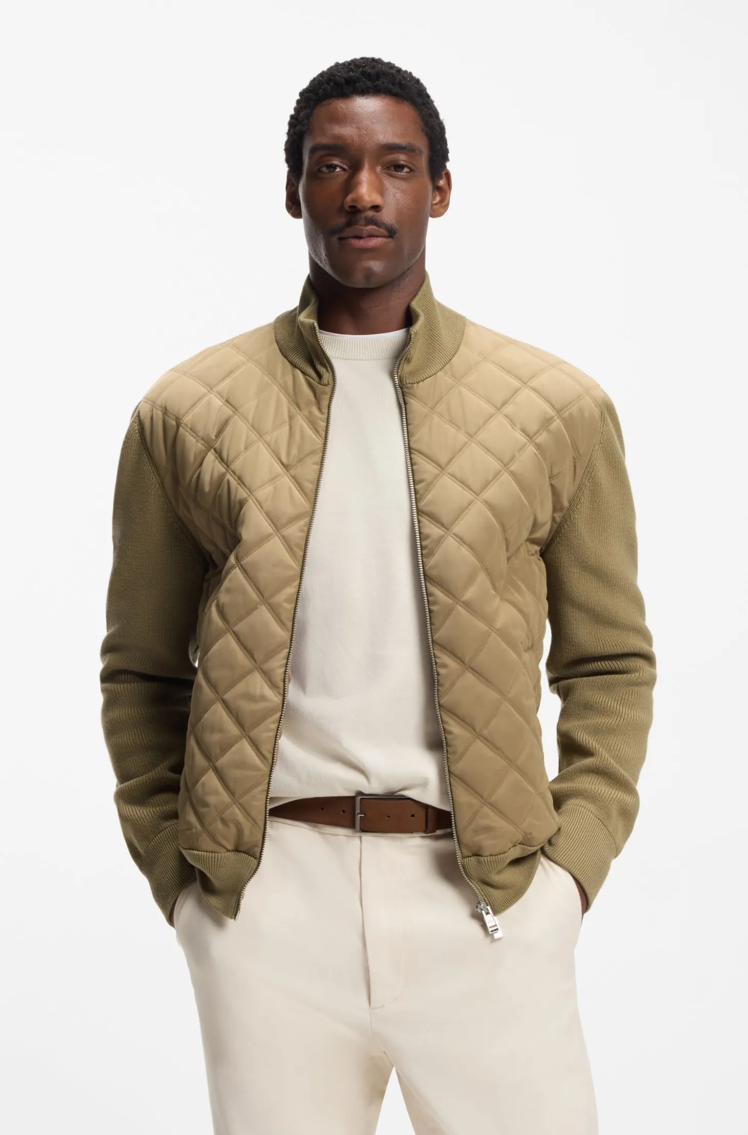 Jacke aus Wolle mit gesteppter Vorderseite