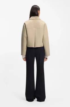Jacke aus Woll-Mix mit verdecktem Verschluss