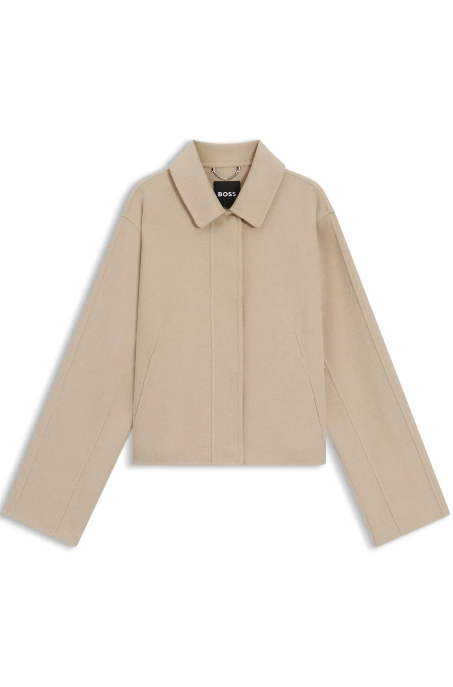 Jacke aus Woll-Mix mit verdecktem Verschluss