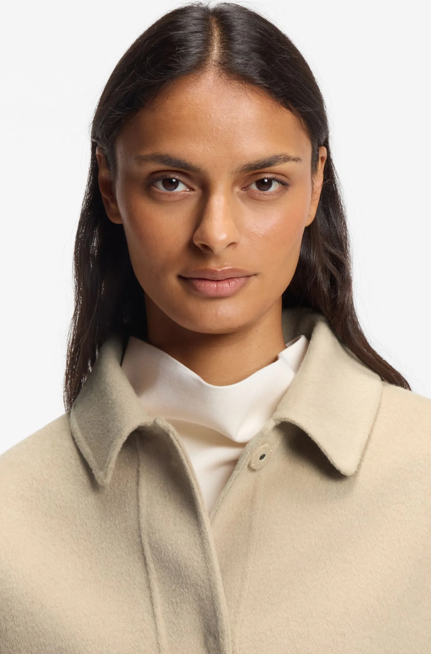 Jacke aus Woll-Mix mit verdecktem Verschluss