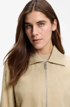 Jacke im Blouson-Stil aus Veloursleder mit Double-B-Monogramm