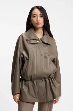 Jacke im Parka-Stil aus Leder