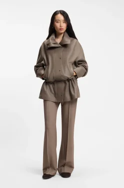 Jacke im Parka-Stil aus Leder