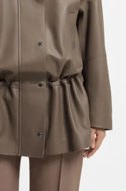 Jacke im Parka-Stil aus Leder