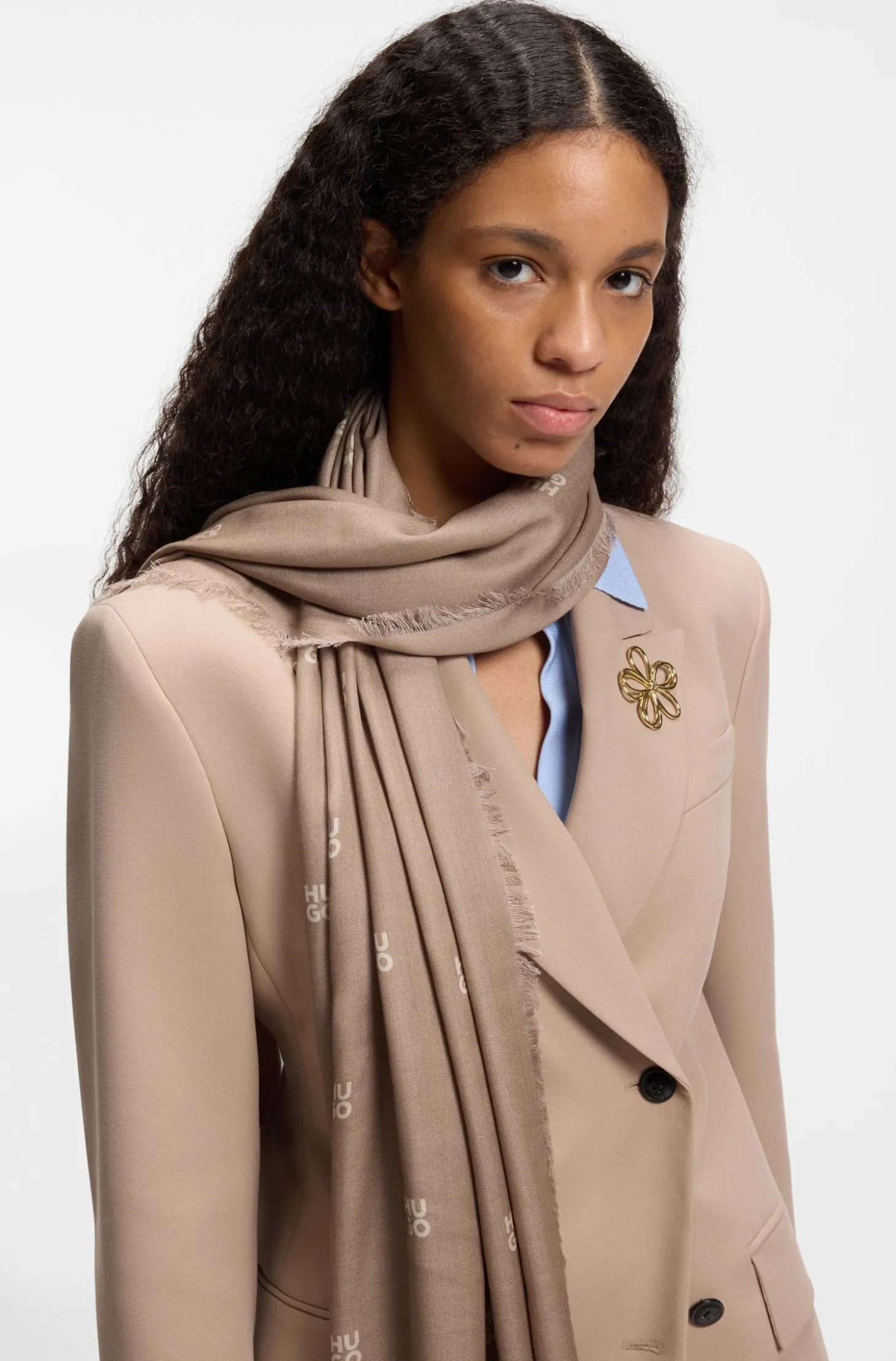 Jacquard-Schal mit Stack-Logo-Print