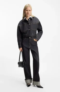 Jeans aus japanischem Selvedge-Denim mit weitem Beinverlauf