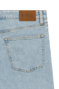 Jeans aus leuchtend blauem Stretch-Denim