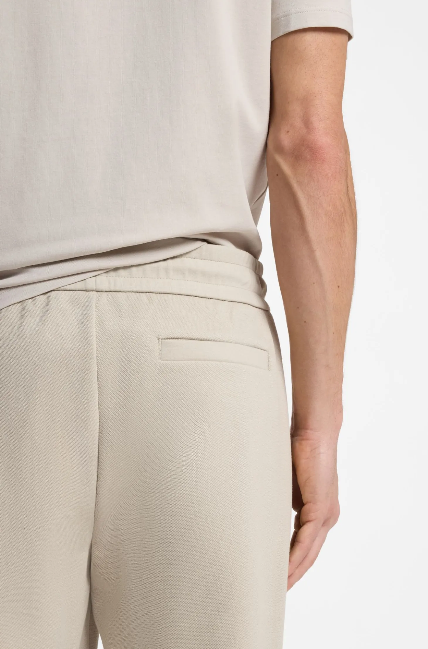 Jogginghose aus Baumwolle mit Elasthan-Anteil und Beinbündchen