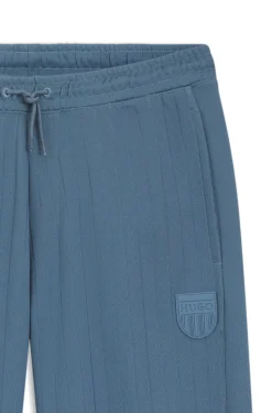 Jogginghose aus Baumwoll-Mix mit Drop-Needle-Streifen